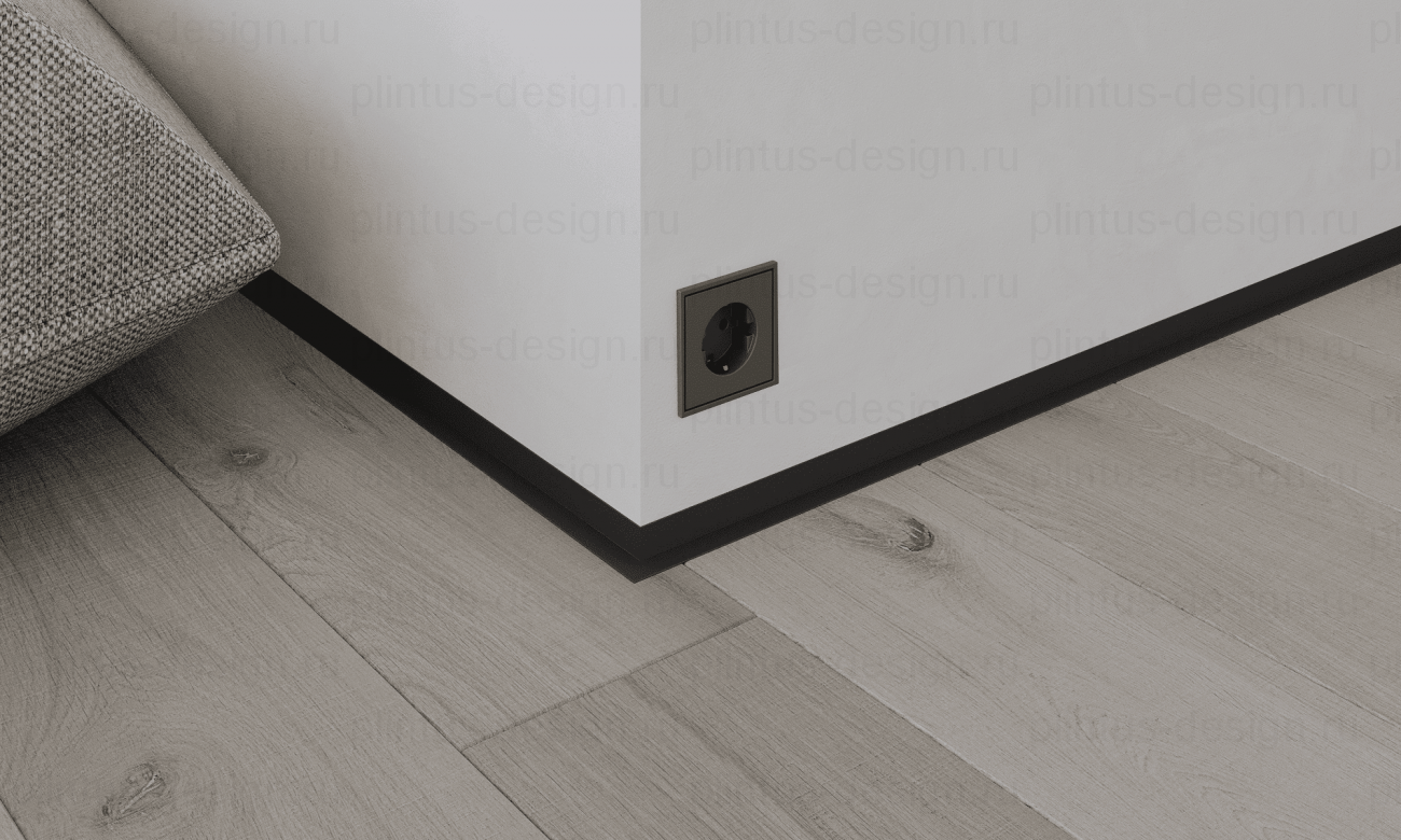 Микроплинтус Лайн Ликорн С-05.25.3 L-образный чёрный
