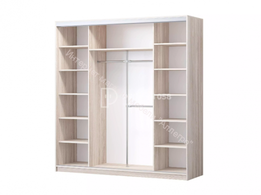 Шкаф-купе "Альянс 3" Дуб крафт золотой/Графит (Регион 058)