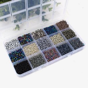 Набор бисера, стекляруса в контейнере, ц. хамелеон