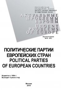 Актуальные проблемы Европы №2 / 2018