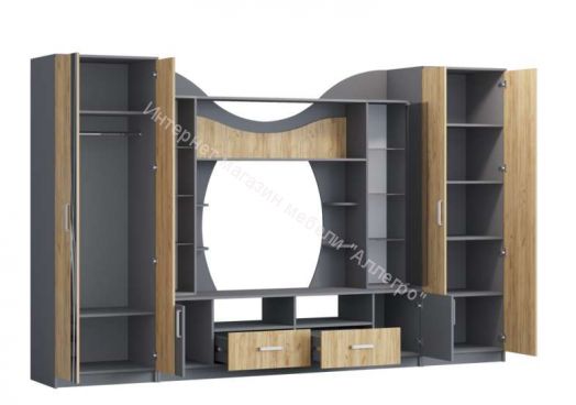 Стенка "Гамма 15" Ясень шимо светлый/тёмный (Регион 058)