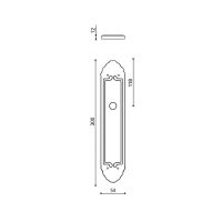 Ручка на планке Venezia Callisto PL90 WC-4. схема