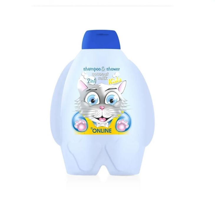 Online kids 2в1 COCONUT&MILK детский шампунь без слёзок 300 мл