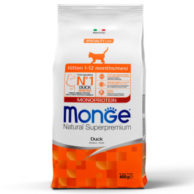 Сухой корм для котят и беременных кошек Monge Speciality Line Monoprotein Kitten из утки