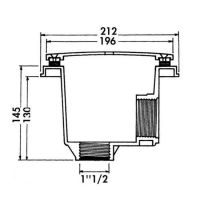 Слив донный Hayward 3253LGPAK2 2" под лайнер (компл. 2 шт), светло-серый