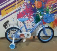 Велосипед детский 16" 1 скорость для девочки голубой