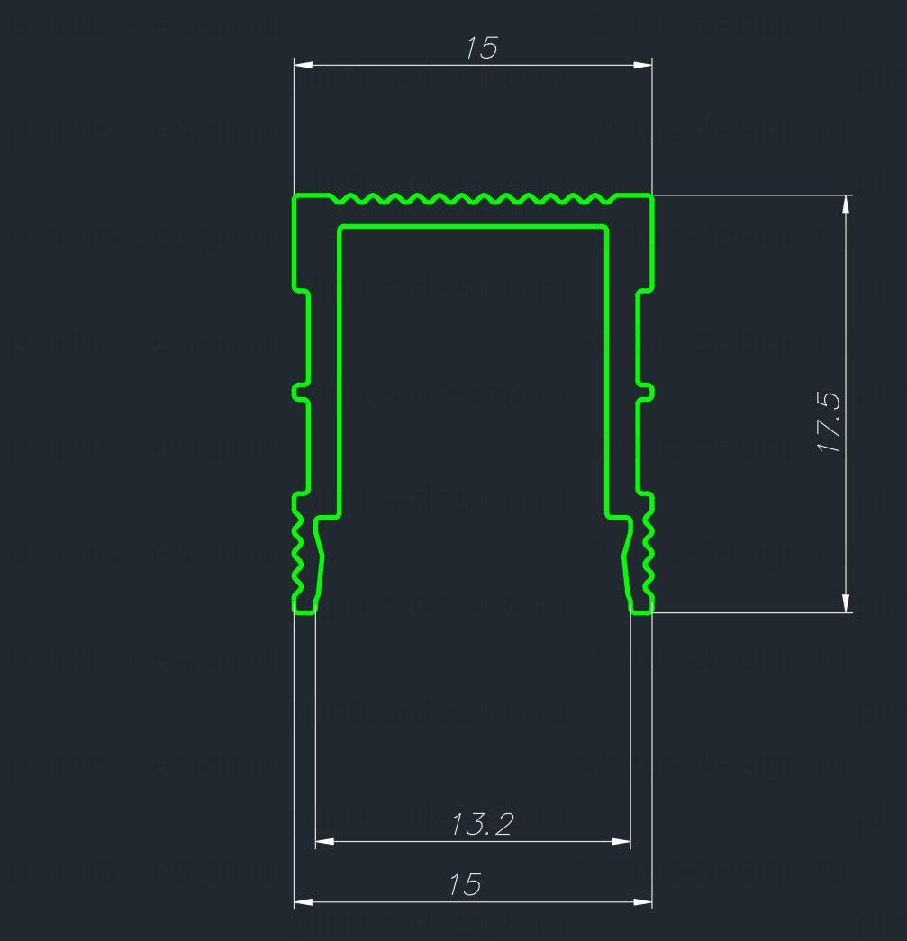 Pro Design 536 декоративный стеновой профиль не анодированный