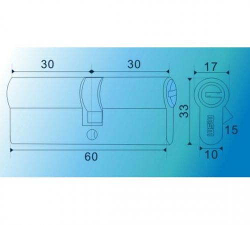 Цилиндровый механизм MSM C60, арт. CM-0001