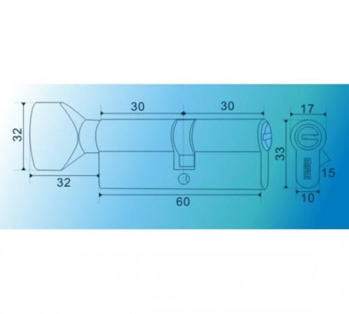Цилиндровый механизм MSM CW60, арт. CM-0005
