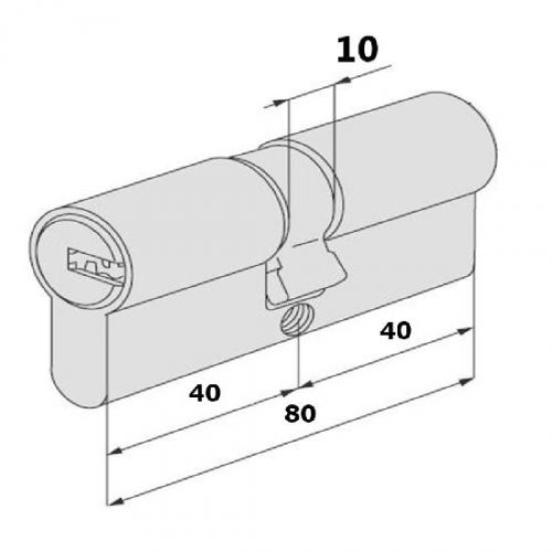 Цилиндровый механизм DAMX N80, арт. CM-0011
