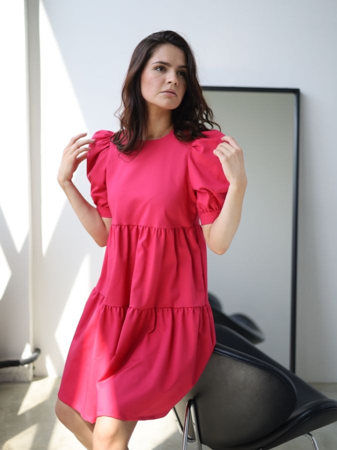 Платье Riva из хлопка розовое