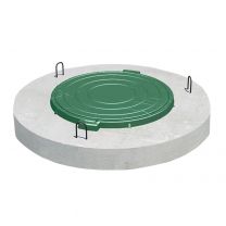 Крышка колодца железобетонная с люком полимерным 1,2/1,2 3 т