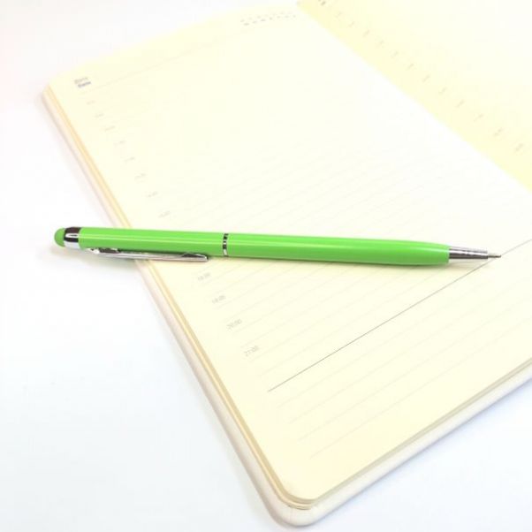 Салатовые ручки со стилусом TouchWriter