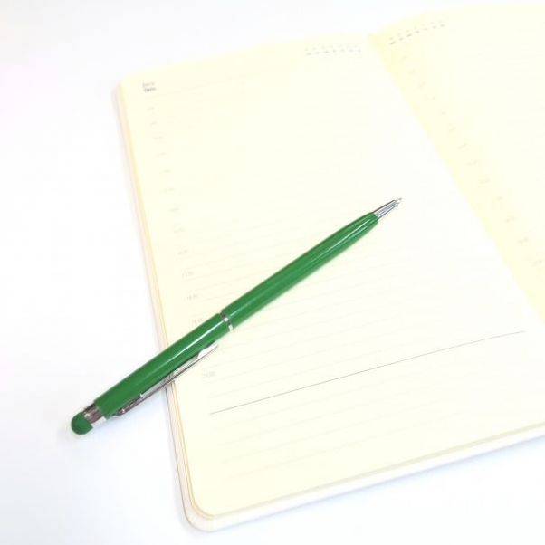 Зеленые ручки со стилусом TouchWriter