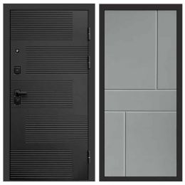 Входная дверь Termo-door Фаворит BLACK Горизонт Грей Софт