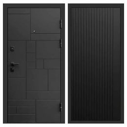 Входная дверь Termo-door Квадро BLACK FLAT Черный Кварц