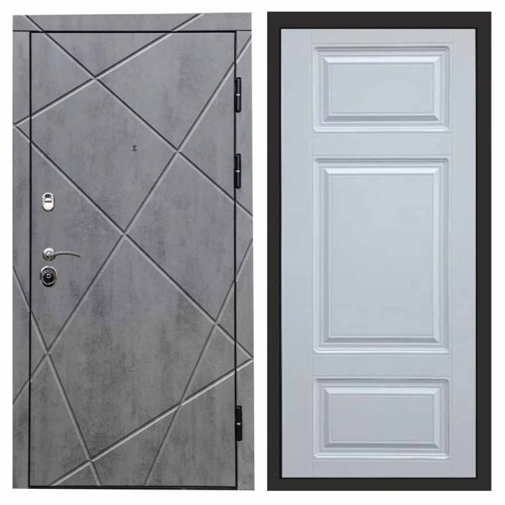 Входная дверь Termo-door Лучи Лион Белый Софт