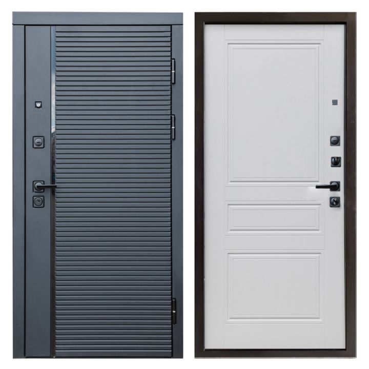Входная дверь Termo-door Black line Классик белый матовый