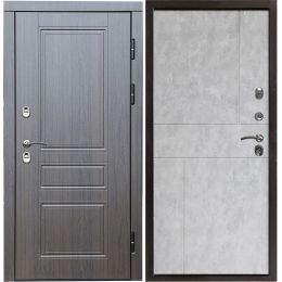 Входная дверь с терморазрывом Termo-door (Термодор) Орегон венге Горизонт Бетон светлый Металлическая