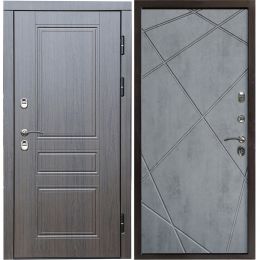 Входная дверь с терморазрывом Termo-door (Термодор) Орегон венге Лучи Бетон темный Металлическая
