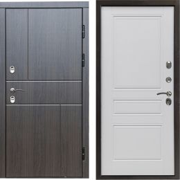 Входная дверь с терморазрывом Termo-door (Термодор) Вертикаль венге Классик белый матовый Металлическая