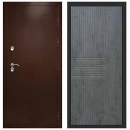 Входная дверь с терморазрывом Termo-door (Термодор) Сибирь Антик Медь Мастино Бетон Темный Металлическая