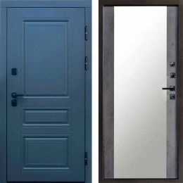 Входная дверь Termo-door Орегон Графит Зеркало Бетон темный