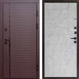 Входная дверь Termo-door SIMPLE Шоколад Горизонт Бетон светлый