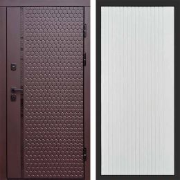 Входная дверь Termo-door SIMPLE Шоколад FLAT Белый Софт