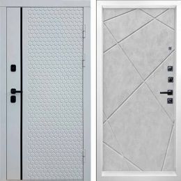 Входная дверь Termo-door SIMPLE WHITE Лучи Бетон светлый
