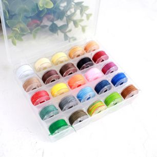 Контейнер-органайзер для хранения шпулек со шпульками и нитками 100 х 120 х 25 мм, яркий микс