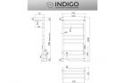 Полотенцесушитель электрический с таймером Line Trinity 80/50 INDIGO