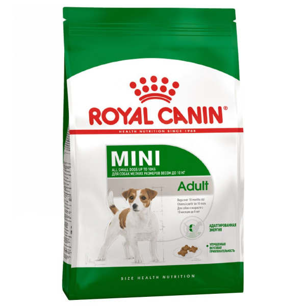 Корм для собак Royal Canin Mini Adult Корм сухой для взрослых собак мелких размеров от 10 месяцев 8 кг