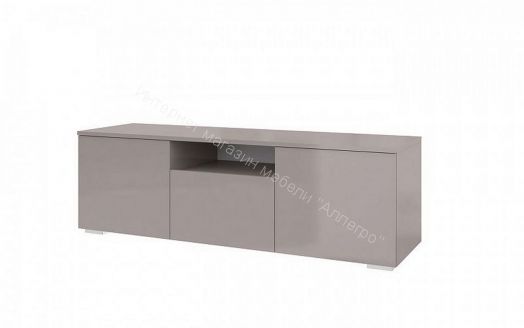 Тумба ТВ Исп.4 ПМ-311.11 (Светло-серый глянец)
