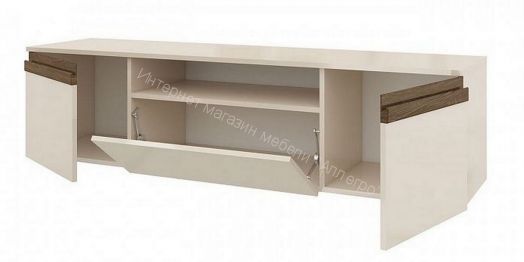 Тумба ТВ Исп.3 ПМ-311.12 (Бежевый глянец/Ясень глянец)