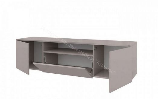 Тумба ТВ Исп.4 ПМ-311.12 (Светло-серый глянец)