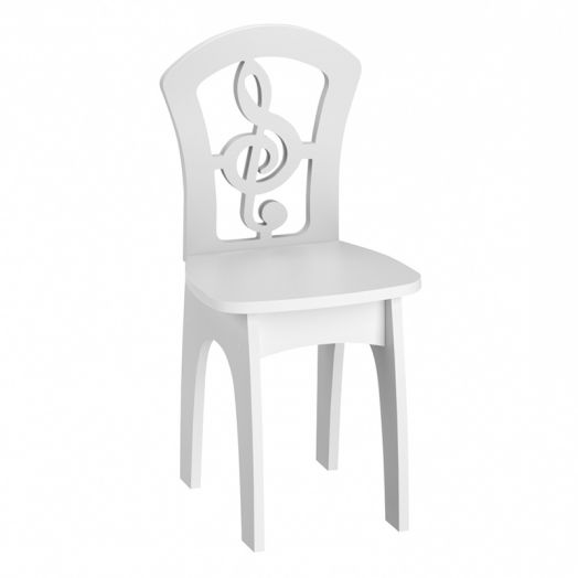 РСН-008-02 Стул детский "Скрипичный ключ" МДФ (цвет Белый)