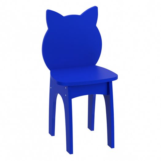РСН-009-06 Стул детский "Котик" МДФ (цвет Синий)