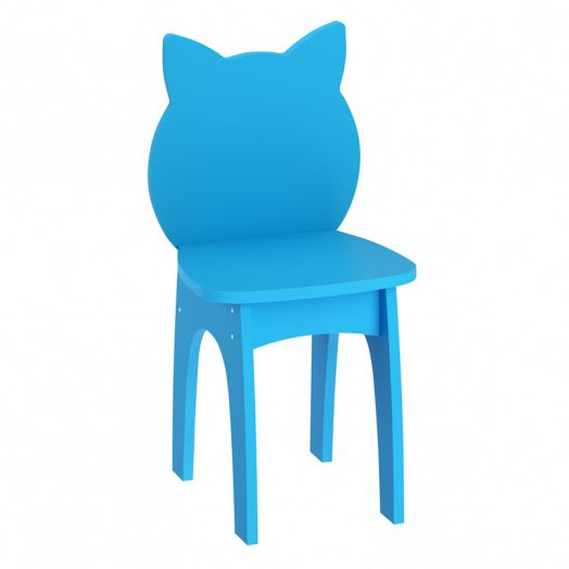 РСН-009-05 Стул детский "Котик" МДФ (цвет Голубой)