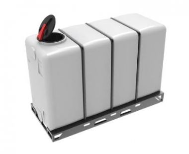 Емкость KR 4000 л в обрешетке с откидной крышкой полный слив