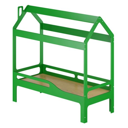 РСН-0074-07 Кровать Детская Домик-2 Фанера (Цвет Зеленый)