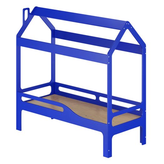 РСН-0074-06 Кровать Детская Домик-2 Фанера (Цвет Синий)