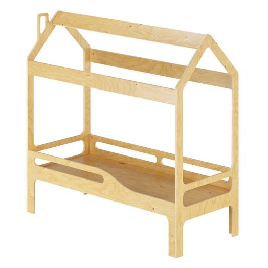 РСН-0074-01 Кровать Детская Домик-2 Фанера (Бесцветный лак)