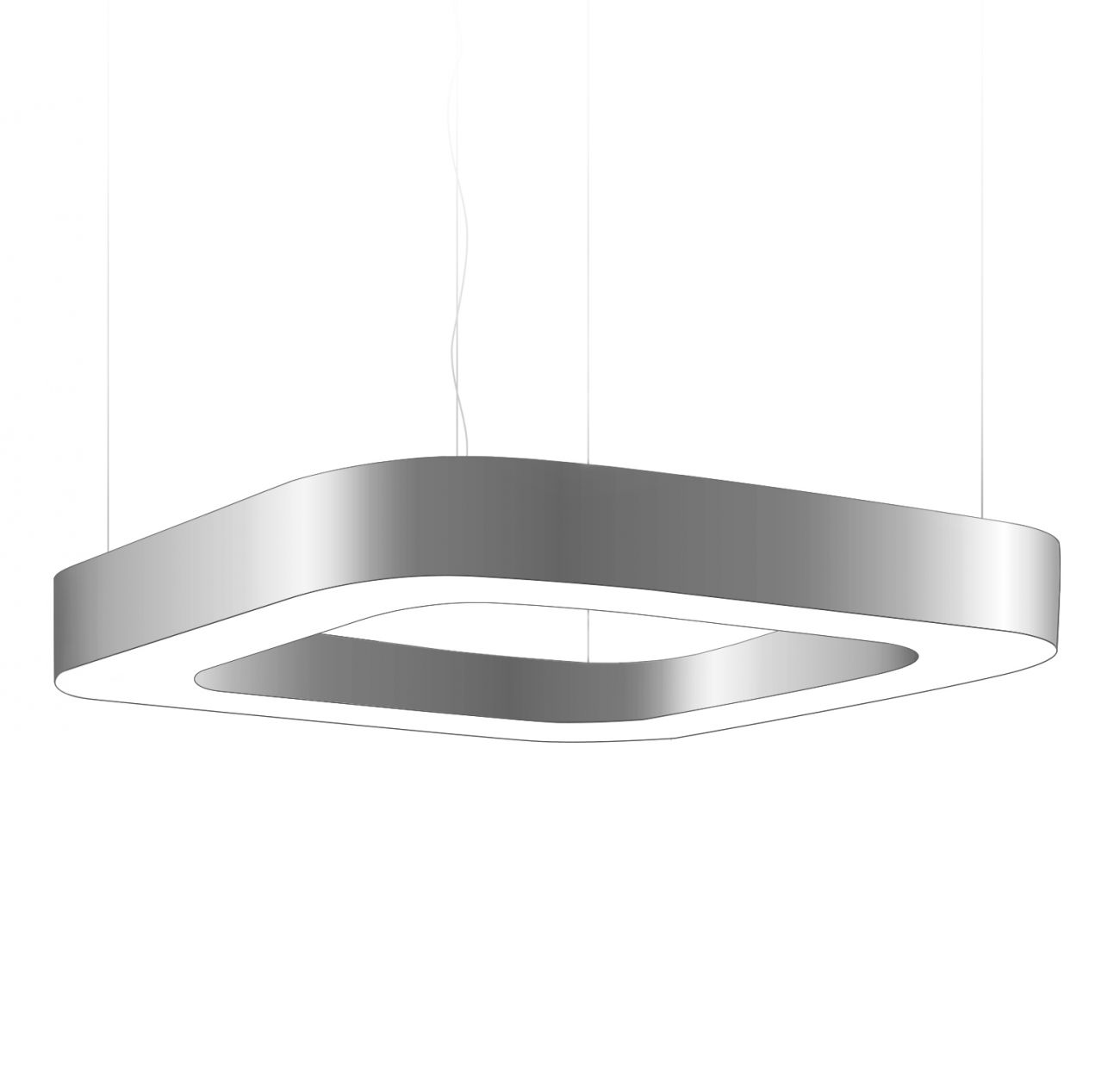 Квадратный LED-светильник HOLE-BOX-SOFT-1600x1600x80-147Вт (IP40/IP20,4000К,белый,подвесной,CRI90)