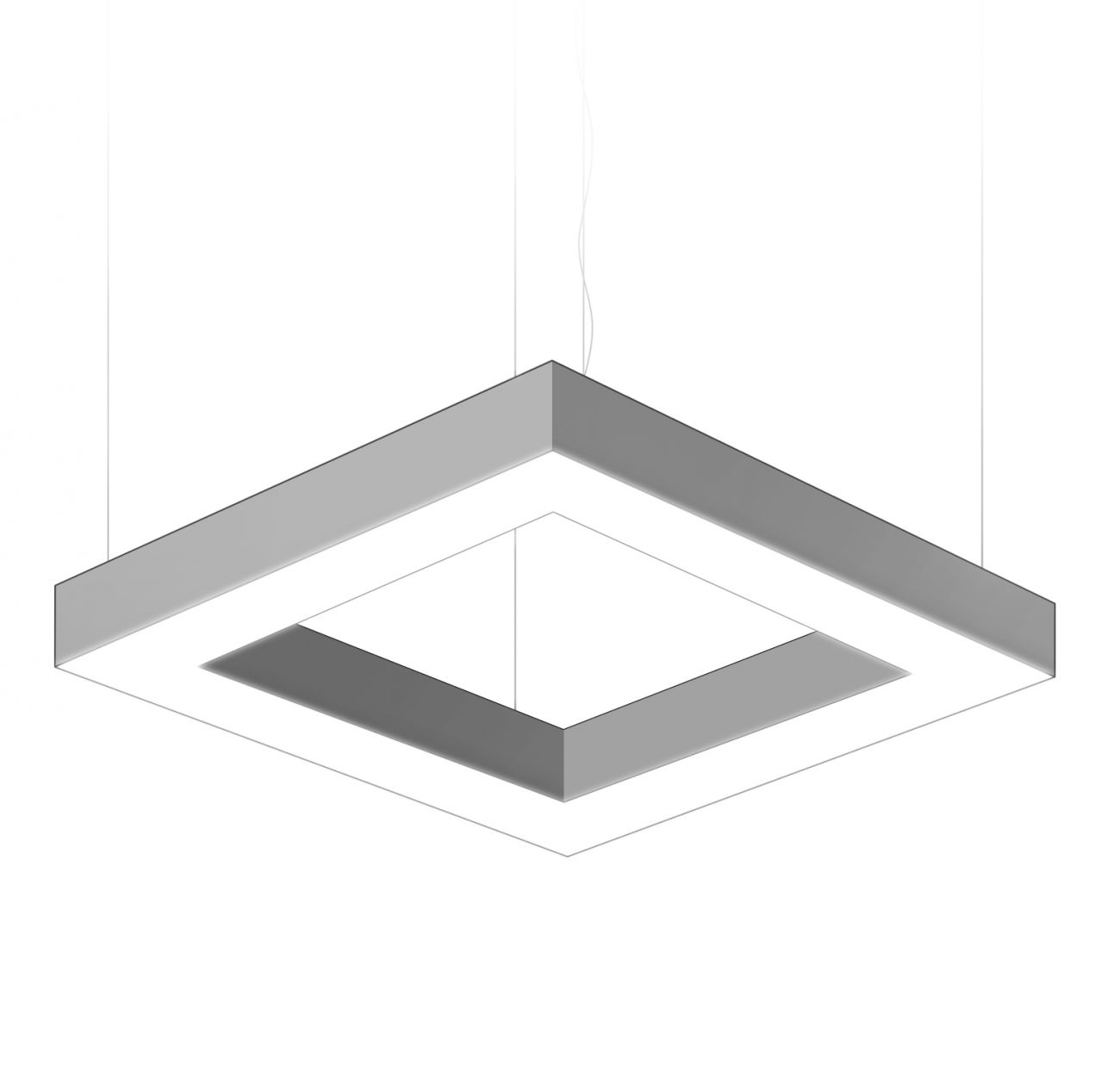 Квадратный LED-светильник HOLE BOX-1400x1400x80-135Вт (IP40/IP20,4000К,белый,подвесной,CRI90)