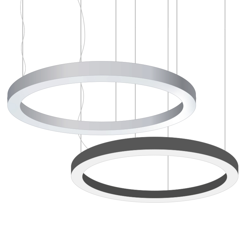 Кольцевой LED-светильник HOLE-RING 800х800х80-57Вт (IP40/IP20, 4000К,белый, подвесной)