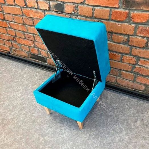 Банкетка Шарлиз, бирюза/ножки дерево