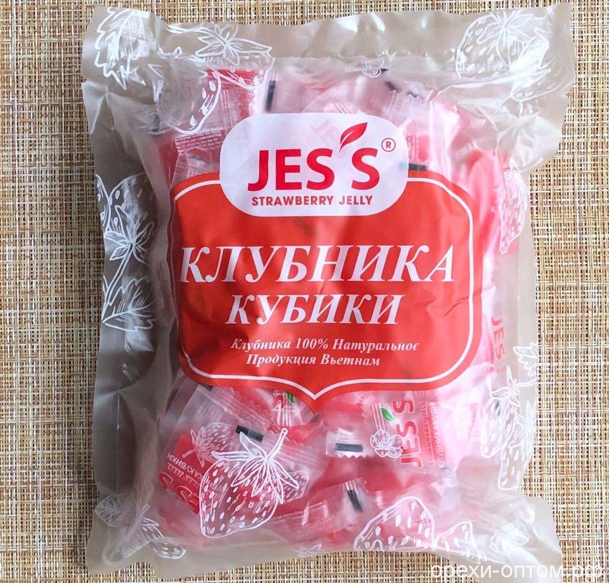 Клубника кубики (конфетка) Вьетнам "JESS" 500гр