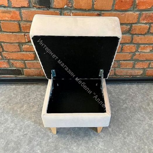 Банкетка Шарлиз, кофе с молоком/ножки дерево