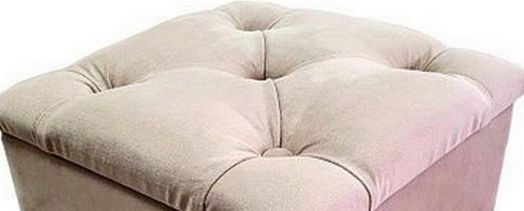 Пуф с каретной стяжкой, велюр кофе с молоком